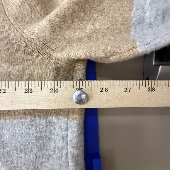 A New Day Sweater Women's XL Open Front Knit Cardigan Pockets Colorblock Stripe - Picture 8 of 8